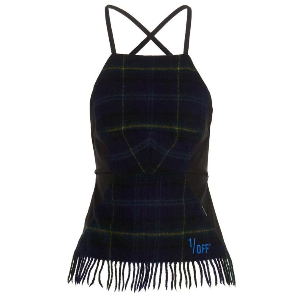 1/Off Women's Checked Scarf Top